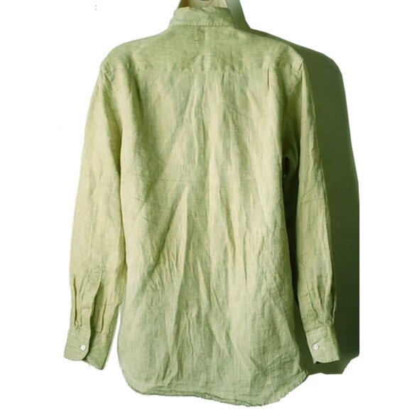 NWOT With Nothing Underneath The Boyfriend Linen Shirt 6 Sage Green WNU - Picture 4 of 10
